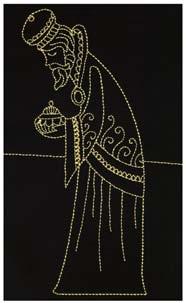 R L 12407-21 Linework Wise Man 3 4.19 X 6.25 in.