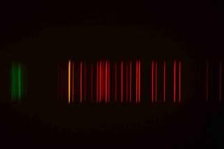 Neon forest- neon emission lines used for calibration 3. Focus the target (star) onto the entrance slit.
