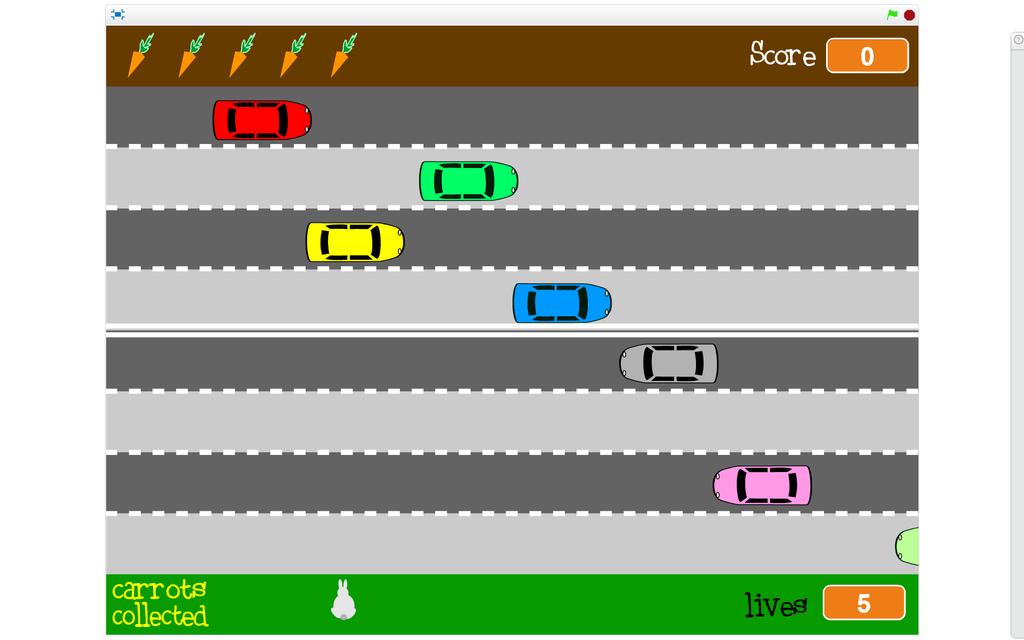 Set color to 80 to change the clone into a green car. f.