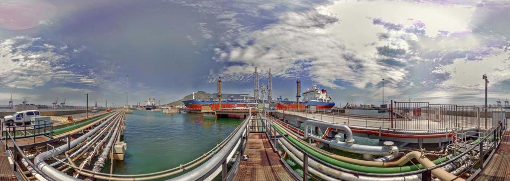 Industry HDR point cloud of the Z+F IMAGER 5010C in the harbour of Cape Town, South Africa. The colour of the pipes indicate their content and condition.