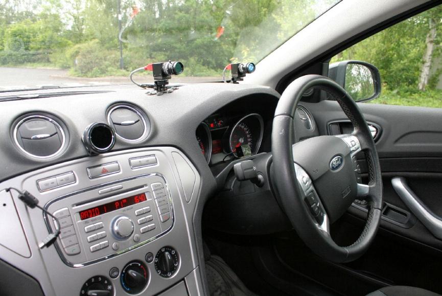 Figure 1 Instrumented vehicle with eye-tracker cameras. 2.