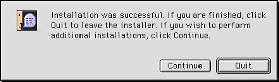 the button to start installation. 8 [Quit].