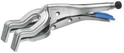 Pliers range 138 Welder's grip wrench For clamping strips and profile sections when welding Cast steel jaws Nickel-plated Release lever blue dip-insulated y z 0 Code No. 280 11 0.