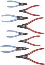S 8028 Set of circlip pliers 8 pieces Most popular sizes, packed in environmentallyfriendly cardboard box For automotive use Particularly suitable for barely accessible places For internal and