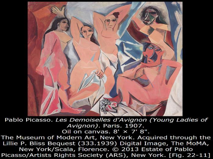 (Frank, 2014a, slide 25) Cubism became Synthetic Cubism when Picasso and Braque added color, patterned surfaces, and cut-out shapes to form a collage of materials.