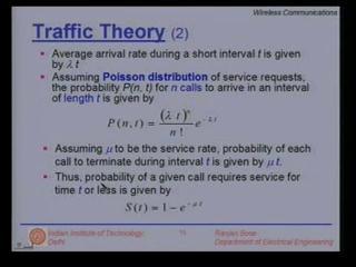 (Refer Slide Time: 00:18:07 min) Average arrival rate during the short interval t is given by lambda t.