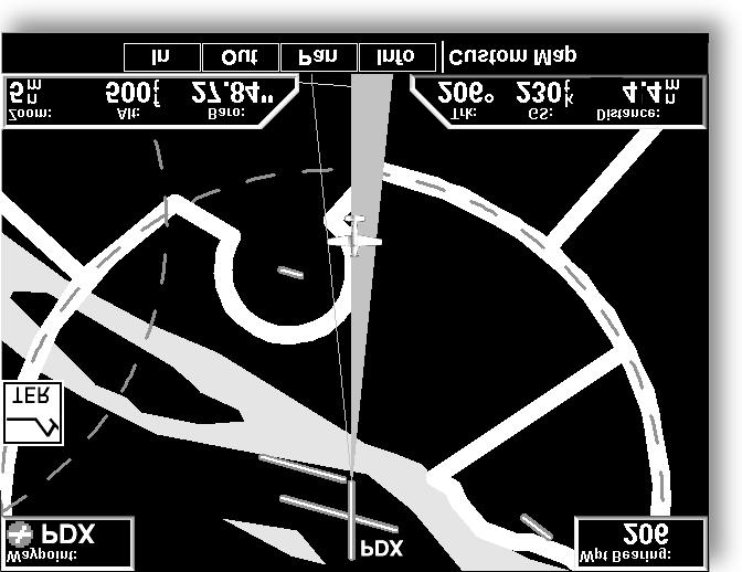 The MX20 must have VOR symbols turned on for this feature to be active in the Custom Map function. VOR information is always shown in the IFR and VFR Chart functions.