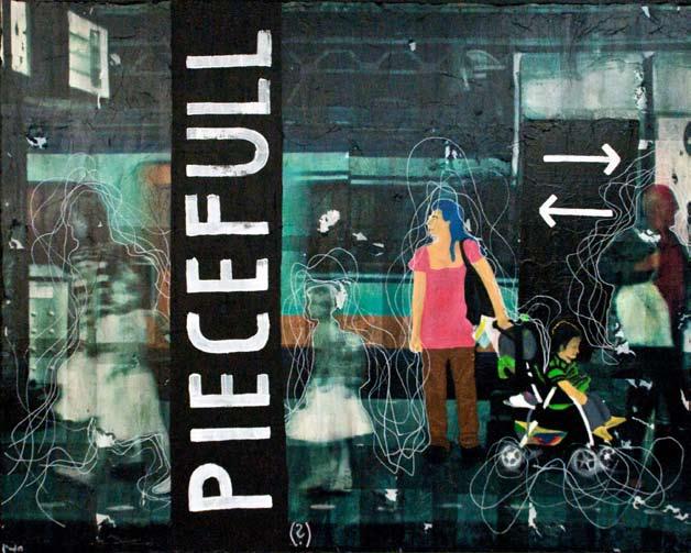 piecefull 2009 paper, acrylic and