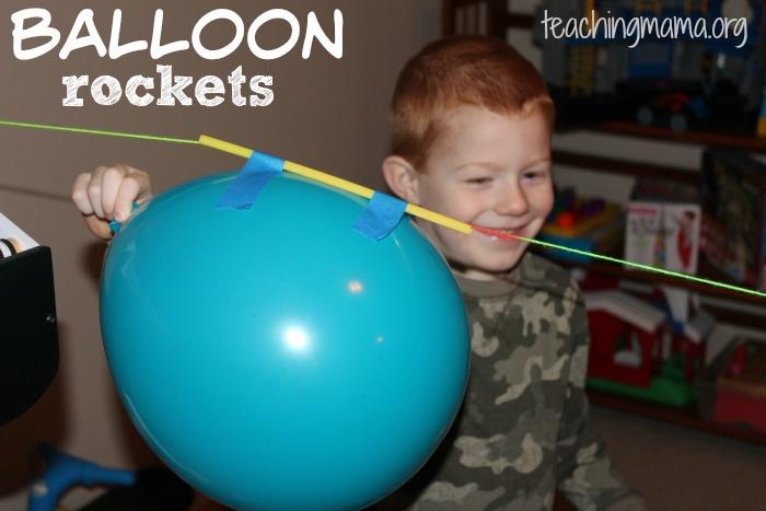 Day 10: Balloon Rockets String Balloon Tape Straw Slip a straw onto the piece of string. Tie both ends of the string to something sturdy.