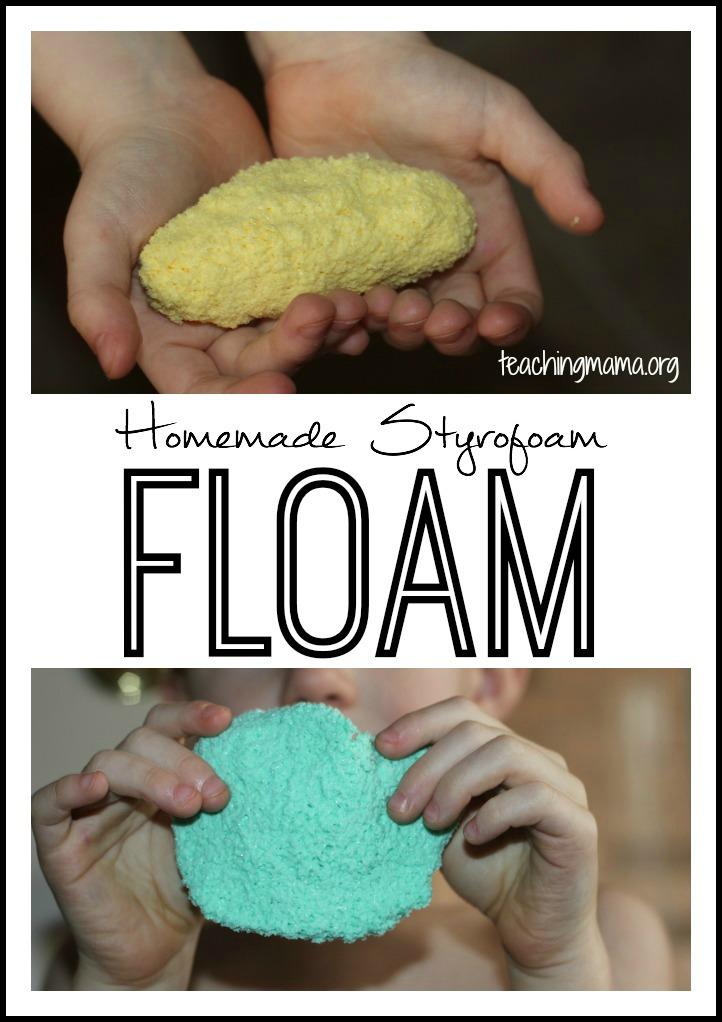 Day 30: Homemade Floam 1 cup of grated Styrofoam 1 tsp.