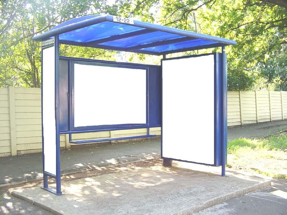 Bus shelters carrying any advertisements Any