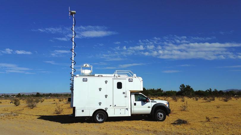Fixed and Mobile Transmitters Signals sent from the fixed and mobile transmitters would fall between radio and microwave frequencies, similar to common civilian communication systems such as Wi-Fi