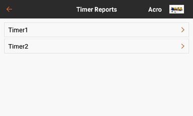 TIMER REPORTS The Timer Reports menu allows for editing the alerts given in either of