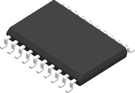 SCALE 1.200 DW0020A PACKAGE OUTLINE SOIC - 2.65 mm max height SOIC C 10.63 TYP 9.97 SEATING PLANE A 1 PIN 1 ID AREA 20 18X 1.27 0.1 C 13.0 12.6 NOTE 3 2X 11.43 10 B 7.6 7.4 NOTE 4 11 20X 0.51 0.31 0.
