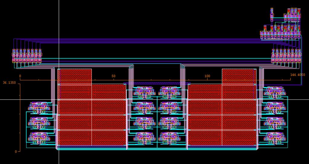 Flash ADC Testbed: Layouts: 4bit-flash ADC Checked and verified for resolutions ( LVS between 4 and 10 bit (DRC & Compatible for all analyzed comparators