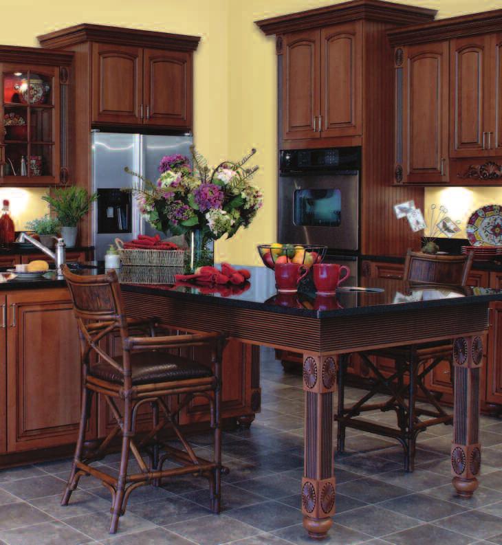 LaCerise cabinetry highlights the beauty of this full overlay square or eyebrow