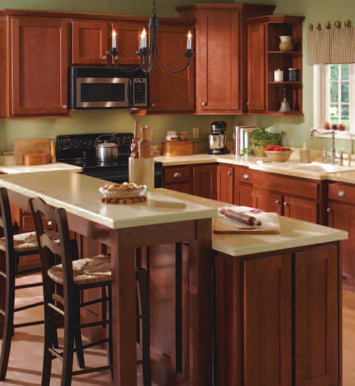 CHERRY CABINETRY MERRIMAC Classic cherry, now more inviting and more