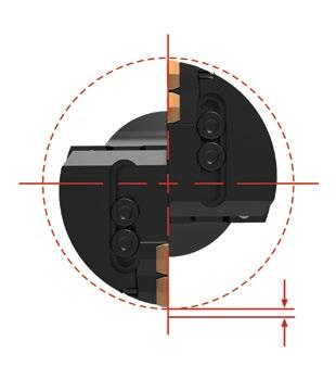 ORING RMING Step 4: Set the opposing cartridge with 4mm to 5mm radial offset inward by tightening the adjustment screw