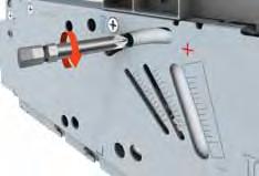 Lift mechanisms are set to the respective door weight using an electric screwdriver (Pozidriv, size 2,