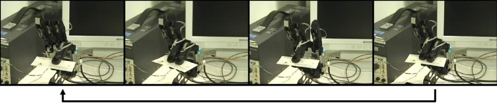 10 is installed only to the latest model, and the robot hand used in the experiments did not have it unfortunately. (a) Pinching a business card Fig.