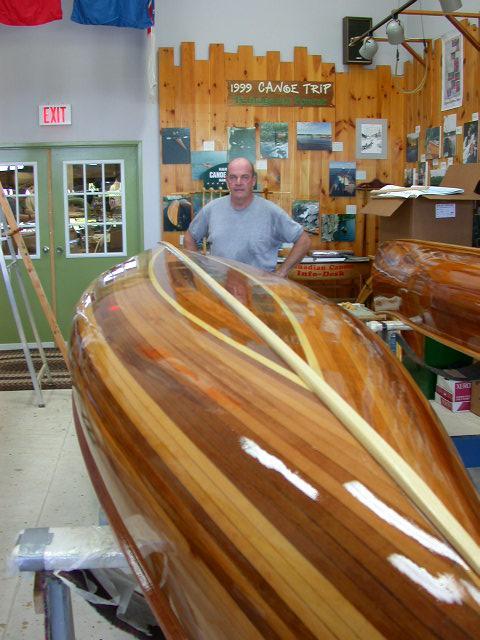 THANKS TO MR. BOB IRELAND In the winter of 2002, Bob came to Canadian Canoes to build his own woodstrip canoe. Being recently retired, Bob was fulfilling one of his goals with this project.