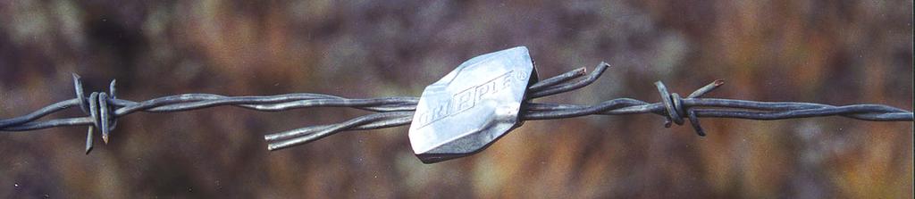Tie-Off Rule Barbed Wire - Joining and Tying Off The distance between tie-off points for wire fences varies by the type of wire: Barbed wire - 660 feet - limited due to the barbs catching on posts.