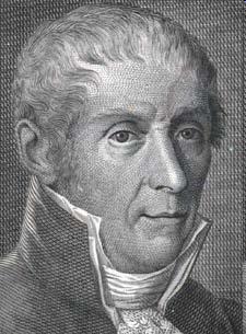 In 1799 he developed the first battery (voltaic pile) that generated current from the chemical reaction of zinc and copper discs separated from each