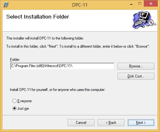 5. You will be prompted to select an installation folder and