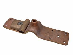 Saddles & Pan-Type Bases Unless noted, our copper saddles are 12 in length and supplied with 3/8 I.D. and 5/8 O.D. threads. Aluminum saddles are 5/8 O.D. threads. If you require a base for 1/2 I.D. threads, you will need to purchase an adaptor as shown in the air terminal section.
