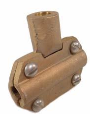 Vertical Mounted Bases #261 - Bronze Heavy Duty T Connector with 1/2 inside thread and 4-screw clamp type cable connector. 5/8 inside thread available upon request. Wt..82 lb. ea.