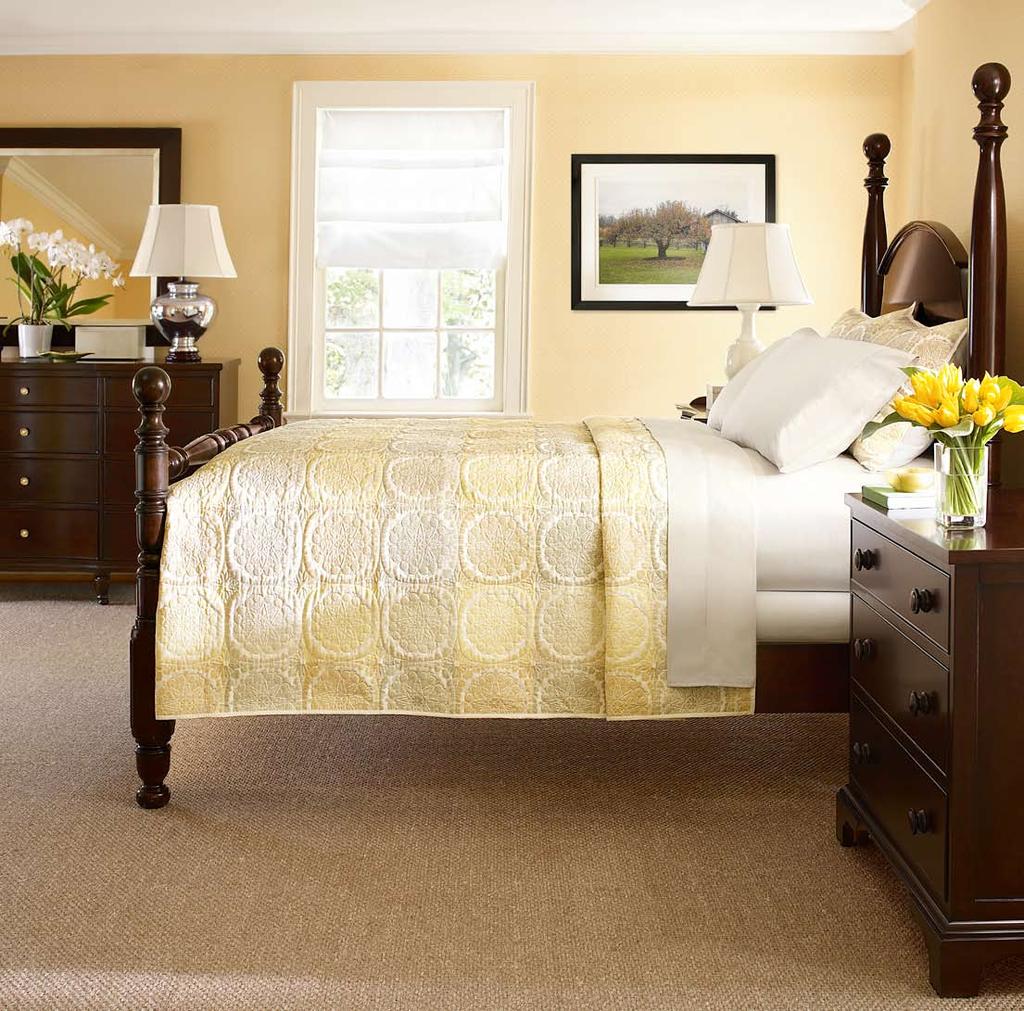 sleeping The pairing of elaborate turnings with pristine cabinetry helps this welcoming bedroom achieve perfect balance.
