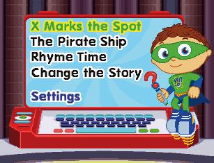 Press ENTER to make your choice. 1. Learning Adventure In this play mode, you can help Super Why and the Super Readers solve each problem in story order, to find the surprise.