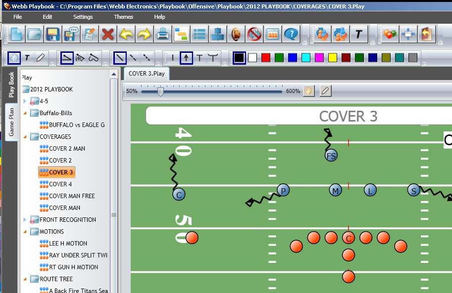 Create Instant Play Cards: Print your plays vs different defenses with or or without the football field.