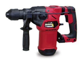 ROTARY HAMMER SDS PLUS - HD 6 BK - 3 functions: - Rotating. - Rotating / Percussion. - Chiseling. - Powerful: 6 joules of impact energy. - Anti-vibration system for comfortable prolonged use.