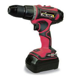 SCREWDRIVER / PERCUSSION CORDLESS DRILL - PBL 181 PK 2 mechanical speeds - 18 V - Steel keyless chuck with lock. - Indicator light. - Reversible. - Electronic. - 2 mechanical speeds. - Percussion.