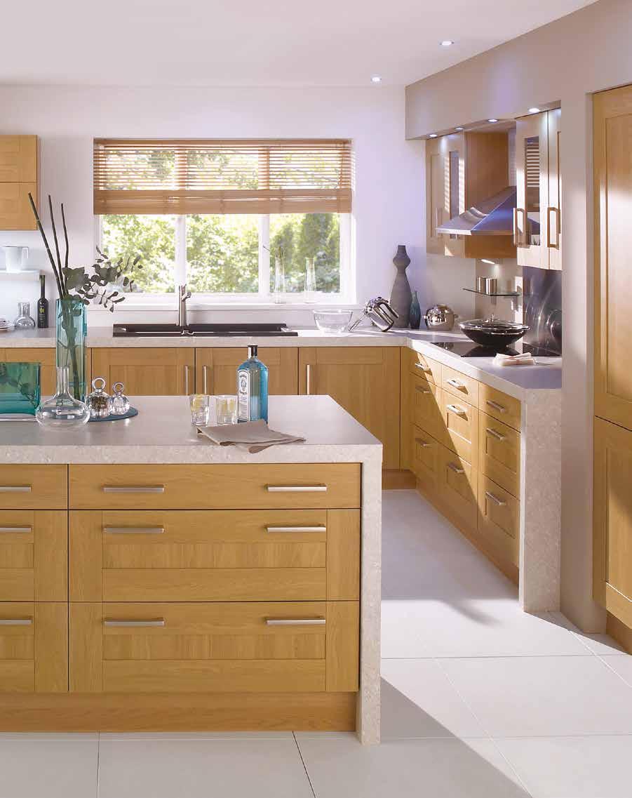 finish makes a big statement in this Lissa Oak Shaker-style