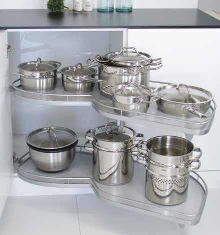 If you have fast, direct and easy access to all the contents of all the kitchen units, then kitchen work becomes smooth, efficient and