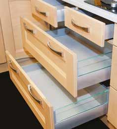 Easy to clean Full extension drawer runners allowing full access 40kg load-bearing capacity