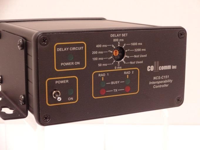 NCS-C151 Two Radio Interop Switch With Audio & PTT Delay Features Repeater for two radios with Audio & PTT Delay for 1 trunking radio (Optional NCS-C411 Audio Delay Module required for second trunked