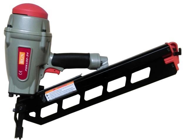 SRN10034 Strip nailer * Comfortable rubber grip * Simple and strong body * Easy operation * Adjustable depth of drive * Floor and wall framing * Window build-up * Wall sheathing * Subflooring * Roof