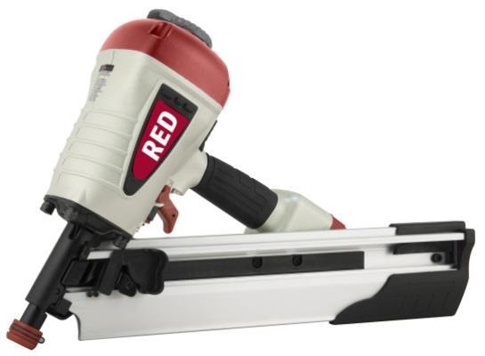 RED SRN10034-2 Strip nailer * Well balanced * Light weight * Comfortable rubber grip * Open nose design for easy extraction of jammed nail