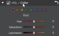 Adjustm ents To use, select a color on the palette and then use the sliders to adjust the hue, saturation, and lightness as required.