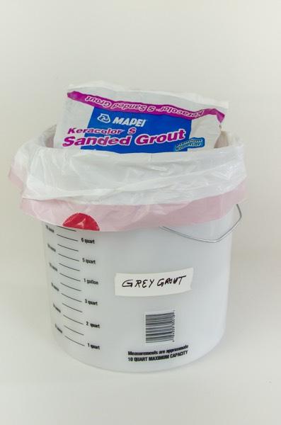Staying Organized > Plastic Buckets Plastic buckets - These are great for holding those large bags of grout or thinset.