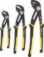 Push-Lock Groove Joint Pliers Set : 84-554 Multi-purpose jaws designed to grasp flat and round objects.