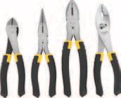 Long Nose Cutting 8" 84-029 Pliers, Bi-Material Lineman Cutting 8-3/4" STANLEY Groove Joint Pliers Slip-resistant tongue
