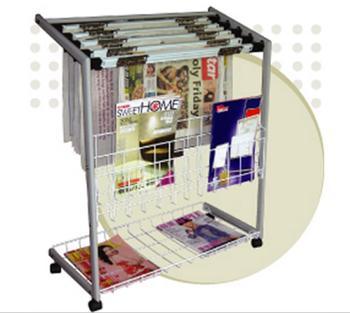 trays and 1 layer net wire magazine holder Powder coated steel