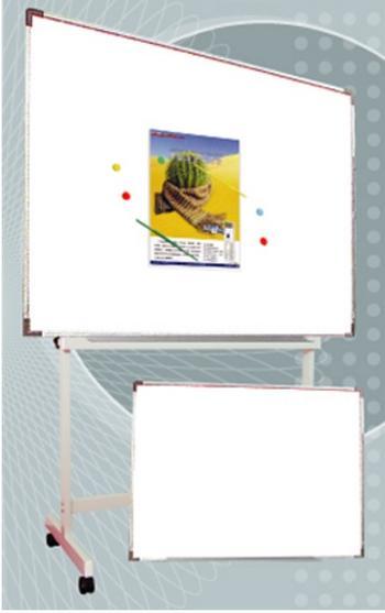 White Board PPGI MAGNETIC WHITE BOARD Magnetic white board surface Write on / Wipe off convenience Plywood backing Aluminium frame and pen holder (All edges are furnished with corner cop safety)
