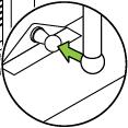 5. Press the ball and socket together until fully seated. Moderate pressure is needed. 6. Align the socket at the bottom of the gas spring with the ball joint on the lower front of the lift system.