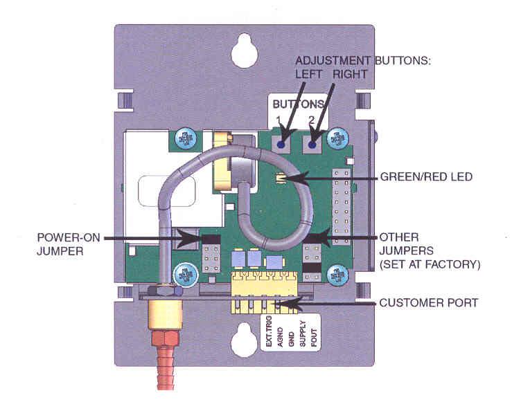 The baro transmitter is equipped with a 1/8 hose connection, and is typically installed indoors or in weatherproof housing.