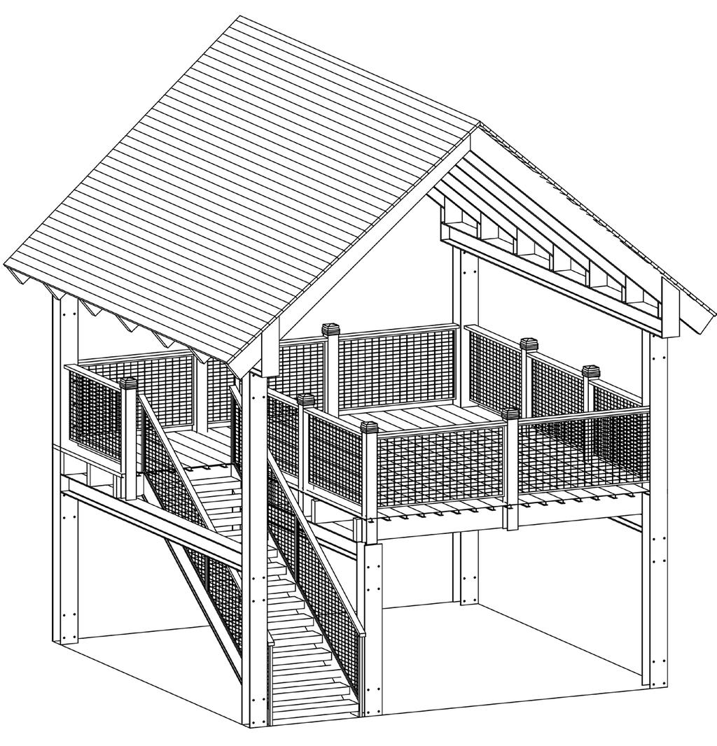 TWO STORY SHELTERS Columns: Rafters: Architectural Grade Glu-Lam Southern YellowPine Headers: